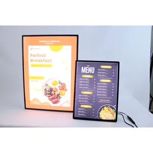 Kotak lampu Led Backlit dengan tampilan murah, papan tanda iklan Ultra ramping huruf Led hemat biaya