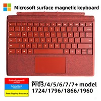 Keyboard Nirkabel 2.4Ghz Original untuk Surface Pro 4/5/6/7/7+ Kompatibel Antarmuka PS/2 Konektor Magnetik 8/9/10/11