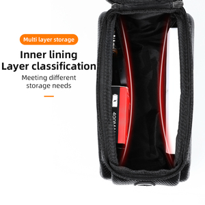 ESLNF Pochette de vélo à écran tactile Sac de tube supérieur Étui rigide Étanche <span class=keywords><strong>Cadre</strong></span> avant Sac de téléphone de vélo - Product Image 3