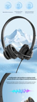 Headphone Studio Profesional Terbaru Ringan Tahan Air Peredam Kebisingan Aktif (ANC) Earphone Berkabel 3.5mm Kabel 1.2m dengan Mikrofon