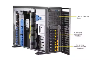 Hot Selling 2026 GPU SuperServer 4U Rackmountable Tower Dual Processor (3rd Gen Intel Xeon) <b>Workstation</b> With 4 PCIe GPUs SYS-740 - Product Image 4