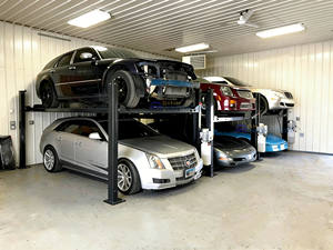 Elevador de Almacenamiento para Vehículos, Sistema de Estacionamiento Vertical de 4 Postes, Elevador de Doble Nivel para Exteriores - Product Image 4