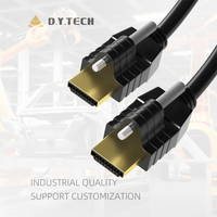 Câble de verrouillage HDMI plaqué or de haute qualité Câble HDMI 4K mâle à mâle avec vis de 0.3m à 15m
