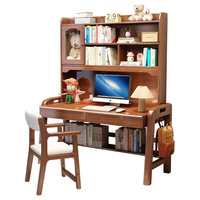 Bureau d'étude ergonomique en bois réglable en hauteur avec étagère intégrée pour chambre à coucher, bureau à domicile, étudiants