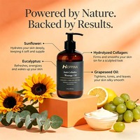 Huile de massage raffermissante pour le corps OEM avec collagène, aide à lisser la cellulite et à améliorer la texture de la peau, adoucit la peau et les muscles fatigués
