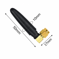 Antenne WiFi Monopole 90 Degrés 2.4GHz 2.5dBi à Gain Élevé RP-SMA Mâle pour Routeur PC Adaptateur Sans Fil Bluetooth