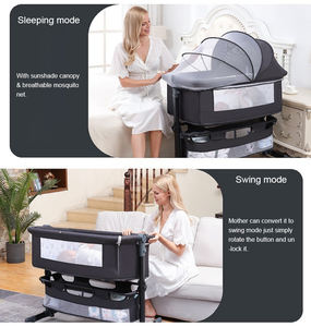 Nuevo tipo de cama de cuna de tamaño completo, cuna de cama de bebé multifuncional - Product Image 3
