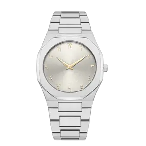 クォーツ時計relojesシニアファッション高級テクスチャステンレス鋼ビジネス最小限の高テクスチャ