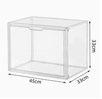 Vitrine de présentation en acrylique transparent pour figurines de blind box, cosmétiques, pain, gâteaux et desserts, anti-poussière, personnalisable en usine