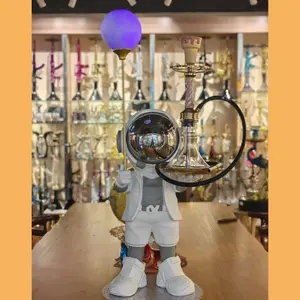 luxury astronaut hookah decorations living room floor tray place home decorations shisha gifts astronaut sculpture ornaments