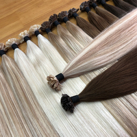 Extensiones de Cabello Humano con Punta K Pre-Adherida de Doble Trama, Cabello Ruso con Queratina, Más Vendidas