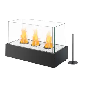 on sale indoor chiminea with glass screen gel fireplace table