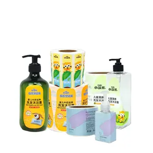 Custom Printing Labels Bottles Packaging Sticker Vinyl Hair Care Products Private Label