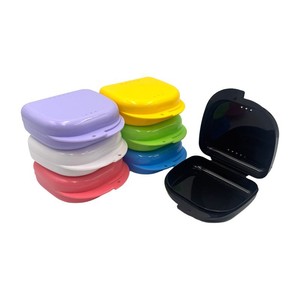 Orthodontic <b>Retainer</b> Box PP Material White Yellow Color Dental Storage <b>Case</b> For Home And Commercial Use - Product Image 2