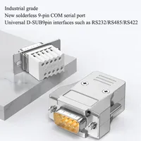 Conector de puerto serie RS232 Mini DB9 junta sin soldadura 9 pines macho hembra enchufe actualizado 485/422 adaptador Universal grado Industrial