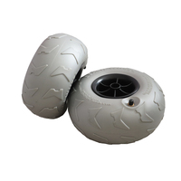 Lot de 2 pneus de remplacement en PVC de 12 pouces pour chariot de plage, roues à sable, pompe à air, chariot de kayak, chariot de canoë, marcheur roulant, caoutchouc EVA