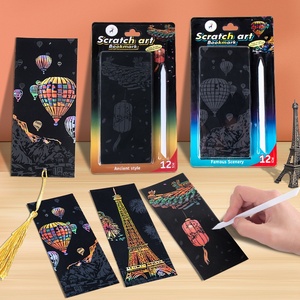 Yuelu YUELU ciudad de fama mundial paisaje nocturno DIY tablero de dibujo niños raspado alumnos raspado papel regalo juguete - Product Image 2