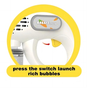 Pin hoạt động Súng Bong Bóng Dễ Thương Thỏ phim hoạt hình tự động Bong Bóng đồ chơi LED ánh sáng Blower 10000 + bong bóng - Product Image 2