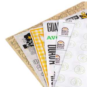 Custom 40g Food Grade Oil-Proof <b>Wrapping</b> <b>Paper</b> Single Side Coating for Bread Cookie <b>Burger</b> and Pizza Packing Pads Printing - Product Image 1