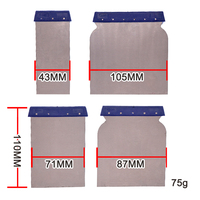 Lot de 4 racloirs métalliques 43/71/87/105*110mm – Lames à mastic et racloirs manuels pour raclage, remplissage et mélange