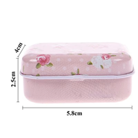 Boîte de rangement en métal miniature personnalisée à charnière pour bonbons et menthes, petite boîte en métal