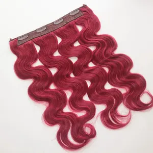 Wholesale hot beautiful halo hair extensions human hair in factory Price weave human hair
