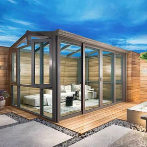 Pergola de jardin autoportante en <span class=keywords><strong>aluminium</strong></span> à prix compétitif, avec toit en verre trempé, pour toutes les saisons, idéale pour villa et appartement - Product Image 3
