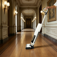 Nettoyeur de sol électrique domestique sans fil, à batterie, avec fonction autonettoyante, brosse sans fil et filtration HEPA, pour nettoyage humide et sec