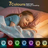Mini haut-parleur à bruit blanc original avec lumière LED RGB, boîtier en plastique, batterie rechargeable, musique personnalisable et design portable