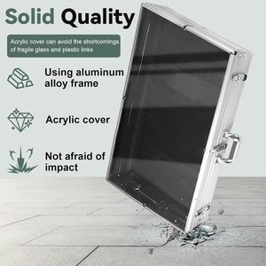 High Grade Aluminum Trading <b>Card</b> Display Cabinet with Locks Portable Tabletop Showcase for Collectible Graded <b>Cards</b> - Product Image 4
