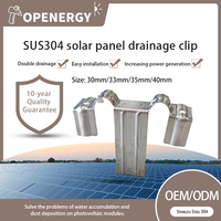 TOPENERGY Clips de drainage en acier inoxydable 304 pour panneaux solaires – Guide de drainage de la boue et de l'eau propre 30/33/35/40mm – Accessoires TED-DC03