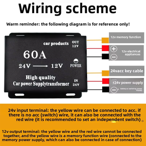 24V 12V oto elektronik Buck dönüştürücü 60A otomobil adım-aşağı cihaz DC kamyon otobüs dönüştürücüler otomotiv güç trafosu için - Product Image 5
