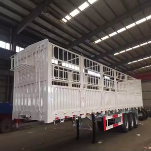 Semirremolque de Acero de Tres Capas con Reja, Remolque de Carga y Utilidades de 12m para Transporte de Ganado y Aves - Product Image 6