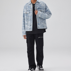 Design personalizzato Y2K Vintage bottoni lavati blu <span class=keywords><strong>cravatta</strong></span> tye <span class=keywords><strong>giacca</strong></span> <span class=keywords><strong>uomo</strong></span> cappotto 2023 <span class=keywords><strong>giacca</strong></span> Unisex Harajuku - Product Image 3