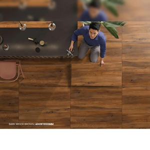 Azulejos de Porcelana Mate Estilo Madera Natural Color Gris Coster, 24x48 Pulgadas, para Pisos Interiores Contemporáneos - Product Image 6