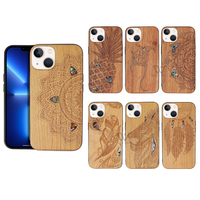 Luxuriöse Handyhülle aus Epoxidharz und Bambusholz, stoßfeste Holzhülle mit mehreren Mustern und Naturholz-Einlagen für alle iPhone-Modelle.