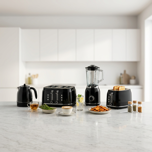 BESTONE Ensemble petit-déjeuner rétro 10-en-1 : Grille-pain, bouilloire, mixeur électriques en acier inoxydable, coffret cadeau, appareils électroménagers OEM ODM - Product Image 1