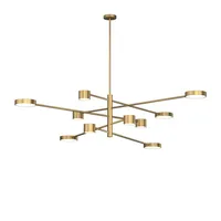 Lámpara de Techo LED de Lujo Italiana Moderna de Latón Macizo, Altura Ajustable, Diseño Minimalista de Ramas, para Sala de Estar, Dormitorio, Comedor