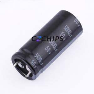 Condensateur électrolytique en aluminium à encliquetage LGU1H562MELZ, composant traversant (THT), D22xL50mm 5600uF 20% 50V 10mm - Product Image 1