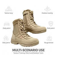 Bottes tactiques d'hiver personnalisées, camouflage jungle vert olive, fermeture éclair à la cheville, doublure en mesh respirant, semelle extérieure en caoutchouc légère