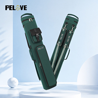 Ensemble cadeau premium 2x4, étui pour queue de billard Oxford, double fermeture éclair, poches latérales, vert foncé, pour queues de billard, rangement durable pour billard