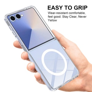 <span class=keywords><strong>Funda</strong></span> Magnética para <span class=keywords><strong>Samsung</strong></span> Galaxy Z <span class=keywords><strong>Flip</strong></span> 7 FE / 8 7 6 5, Carcasa Transparente de Acrílico y PC con Carga Inalámbrica - Product Image 5