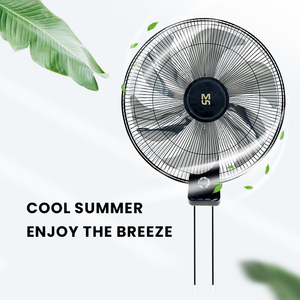 Ventilateur mural oscillant à 90 degrés de haute qualité 55W avec construction en plastique à 3 vitesses pour garage et hôtel - Product Image 2