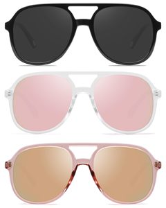 Gafas de Sol Cuadradas Retro para Hombre y Mujer, Estilo Vintage de los 70, con Doble Puente - Product Image 1