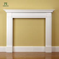 Contour de cheminée en MDF peint en blanc, vente en gros |   Cheminée murale moderne au gaz/électrique pour salon, MOQ 50 EU Timberlume