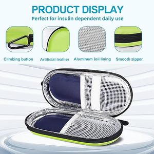 Sac isotherme médical réutilisable et écologique 2026 pour diabétiques, boîte de rangement portable pour stylo à insuline en PU rigide résistant à l'eau - Product Image 3