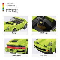 Wange - Juego de Construcción de Coches de Carreras, Rompecabezas Educativo de Plástico ABS con Piezas Pequeñas, Modelo para Niños de 7 a 9 Años
