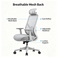 Chaises de bureau modernes pivotantes en maille, chaises d'ordinateur ergonomiques, chaises de jeu, chaises de bureau ergonomiques à coussin en mousse souple, vente en gros à prix abordable