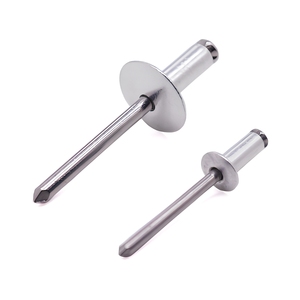 Rivet aveugle à grande bride personnalisé, à extrémité ouverte, en aluminium et acier, pour le formage à froid, pour fixations de tôles, armoires et meubles - Product Image 1