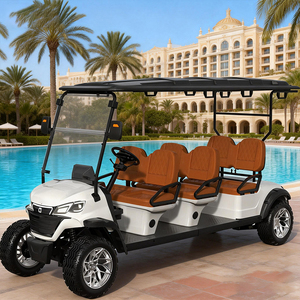 WOLAN Chariot de golf électrique stable 6 places avec accoudoirs pour personnes âgées, idéal pour les centres communautaires - Product Image 1